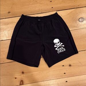 SoulCycle Men's Dark Athletic Shorts with Skull Logo